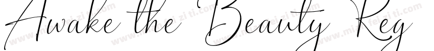 Awake the Beauty Reg字体转换